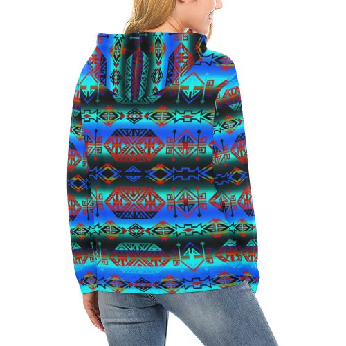 Trade Route Plains All Over Print Hoodie for Women (USA Size) (Model H13) All Over Print Hoodie for Women (H13) e-joyer 