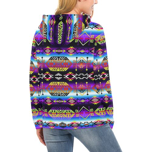 Trade Route West All Over Print Hoodie for Women (USA Size) (Model H13) All Over Print Hoodie for Women (H13) e-joyer 