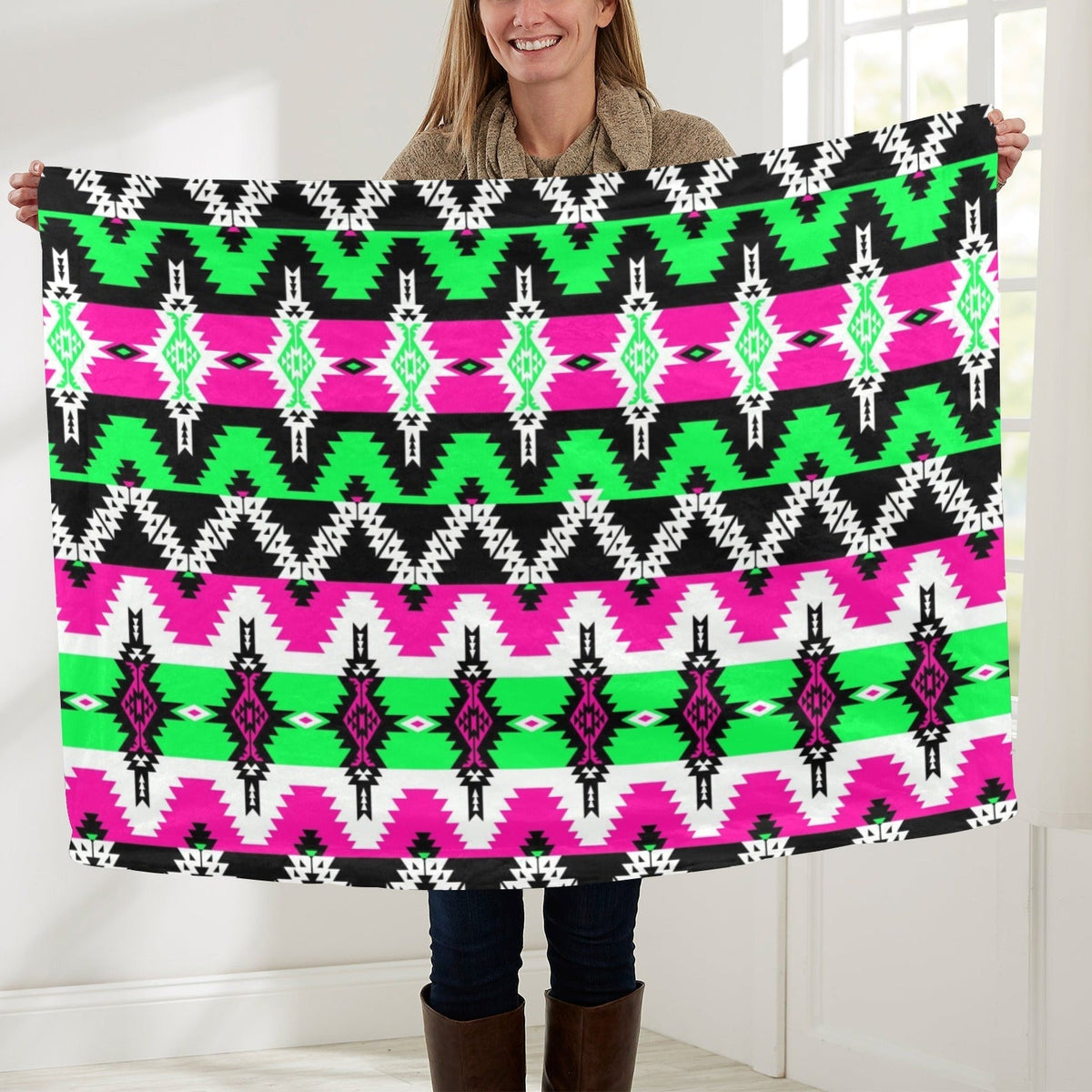 Two Spirit Ceremony Large Baby Blanket by 49 Dzine