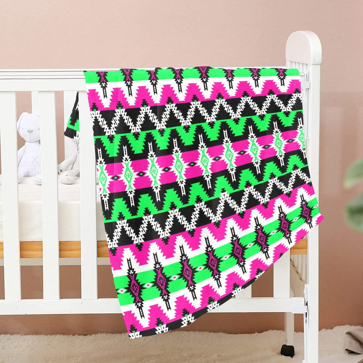 Two Spirit Ceremony Large Baby Blanket by 49 Dzine (image 2)