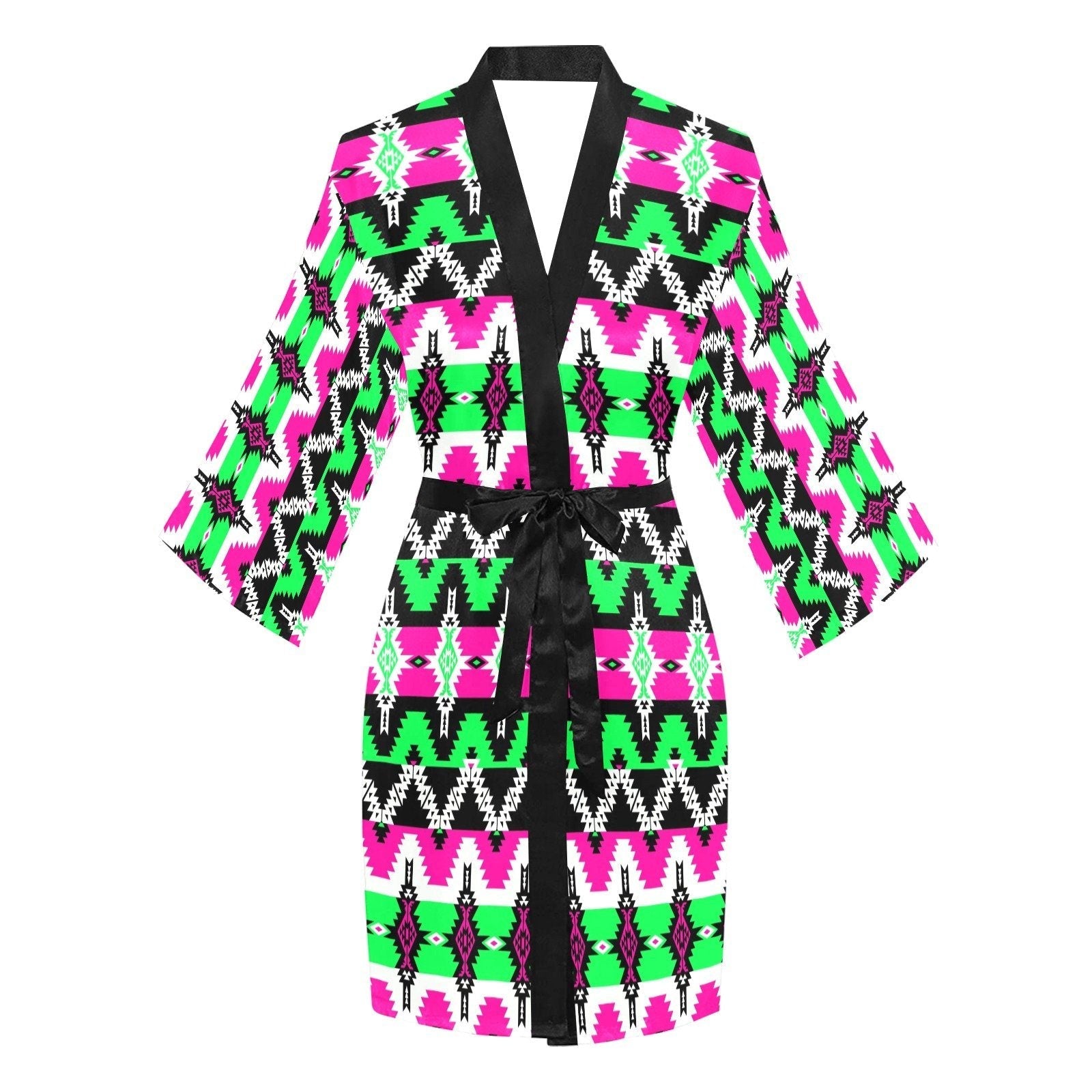 Two Spirit Ceremony Long Sleeve Kimono Robe Long Sleeve Kimono Robe e-joyer 