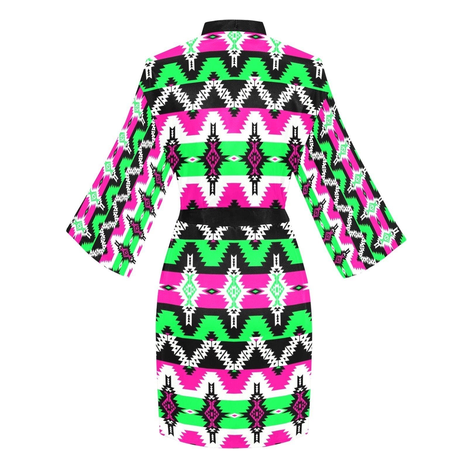 Two Spirit Ceremony Long Sleeve Kimono Robe Long Sleeve Kimono Robe e-joyer 