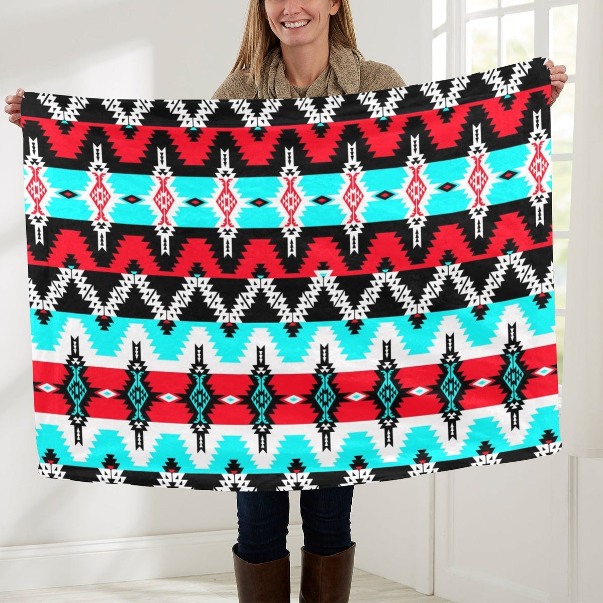 Two Spirit Dance Large Baby Blanket by 49 Dzine
