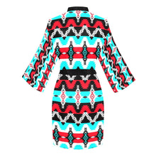 Load image into Gallery viewer, Two Spirit Dance Long Sleeve Kimono Robe Long Sleeve Kimono Robe e-joyer 
