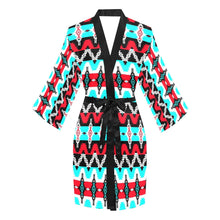 Load image into Gallery viewer, Two Spirit Dance Long Sleeve Kimono Robe Long Sleeve Kimono Robe e-joyer 
