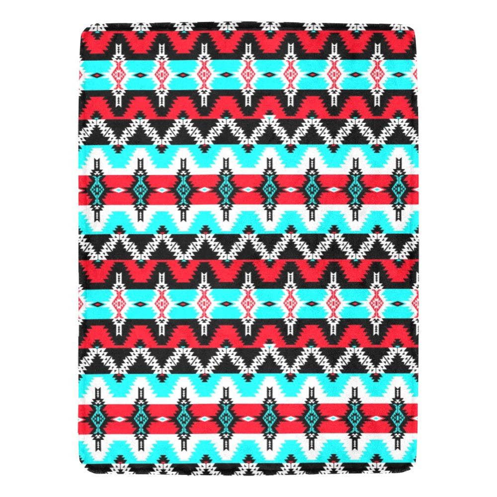 Two Spirit Dance X-Large Micro Fleece Blanket by 49 Dzine
