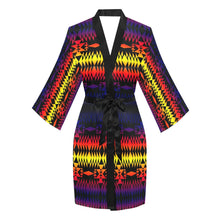 Load image into Gallery viewer, Two Worlds Apart Long Sleeve Kimono Robe Long Sleeve Kimono Robe e-joyer 
