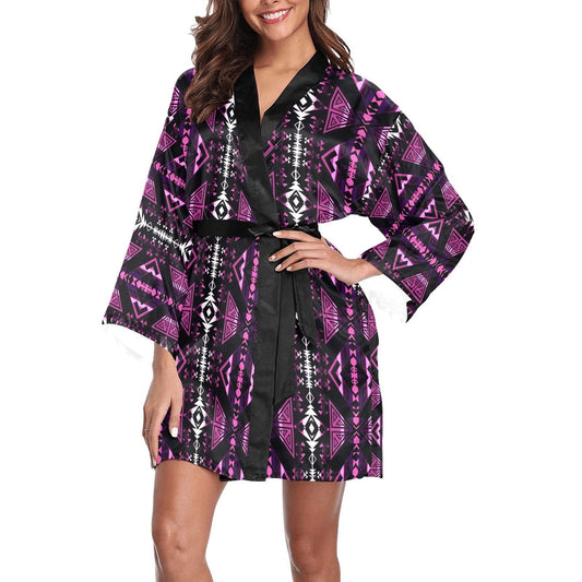 Upstream Expedition Moonlight Shadows Long Sleeve Kimono Robe Long Sleeve Kimono Robe e-joyer 