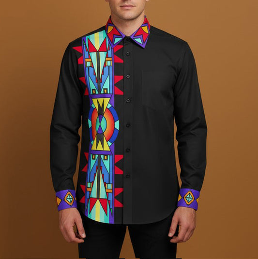 Sacred Path Men's Casual Dress Shirt