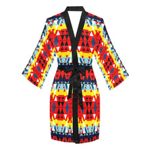 Load image into Gallery viewer, Writing on Stone Enemy Retreat Long Sleeve Kimono Robe Long Sleeve Kimono Robe e-joyer 
