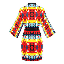 Load image into Gallery viewer, Writing on Stone Enemy Retreat Long Sleeve Kimono Robe Long Sleeve Kimono Robe e-joyer 
