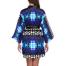 Load image into Gallery viewer, Writing on Stone Night Watch Long Sleeve Kimono Robe Long Sleeve Kimono Robe e-joyer 
