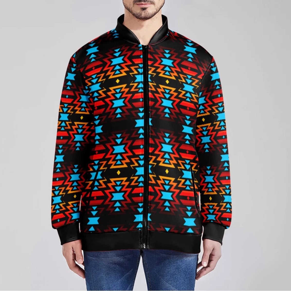 Black Fire and Sky Youth Lightweight Jacket