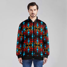 Load image into Gallery viewer, Black Fire and Sky Youth Zippered Collared Lightweight Jacket
