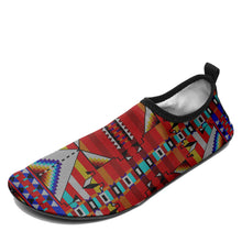 Load image into Gallery viewer, Medicine Blessing Red Kid&#39;s Sockamoccs Slip On Shoes
