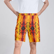 Load image into Gallery viewer, Desert Geo Yellow Athletic Shorts with Pockets
