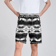 Load image into Gallery viewer, Okotoks Black and White Athletic Shorts with Pockets
