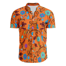 Load image into Gallery viewer, Nipin Blossom Carrot Hawaiian-Style Button Up Shirt
