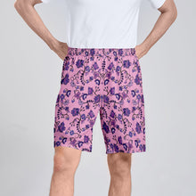 Load image into Gallery viewer, Purple Floral Amour Athletic Shorts with Pockets
