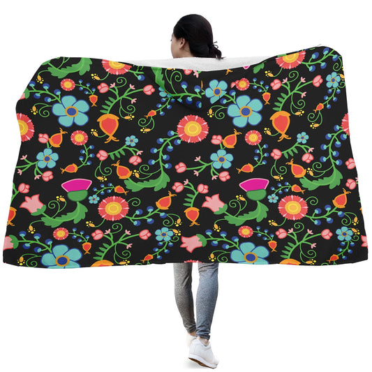 Bee Spring Night Hooded Blanket