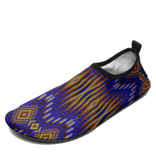 Load image into Gallery viewer, Fire Feather Blue Kid&#39;s Sockamoccs Slip On Shoes
