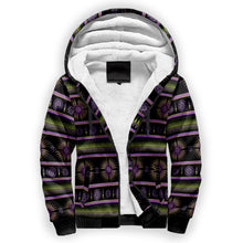 Load image into Gallery viewer, Evening Feather Wheel Sherpa Hoodie
