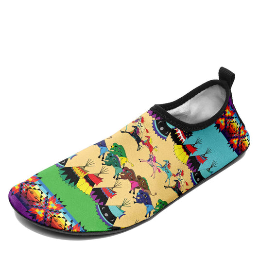 Prairie Bison Kid's Sockamoccs Slip On Shoes