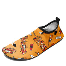 Load image into Gallery viewer, TRD - feather orange Kid&#39;s Sockamoccs Slip On Shoes
