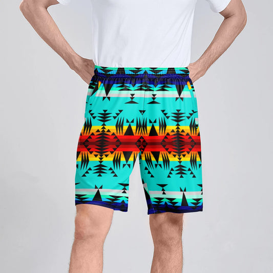 Between the Mountains Athletic Shorts with Pockets