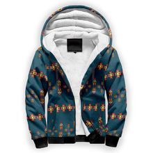 Load image into Gallery viewer, Four Directions Lodges Ocean Sherpa Hoodie
