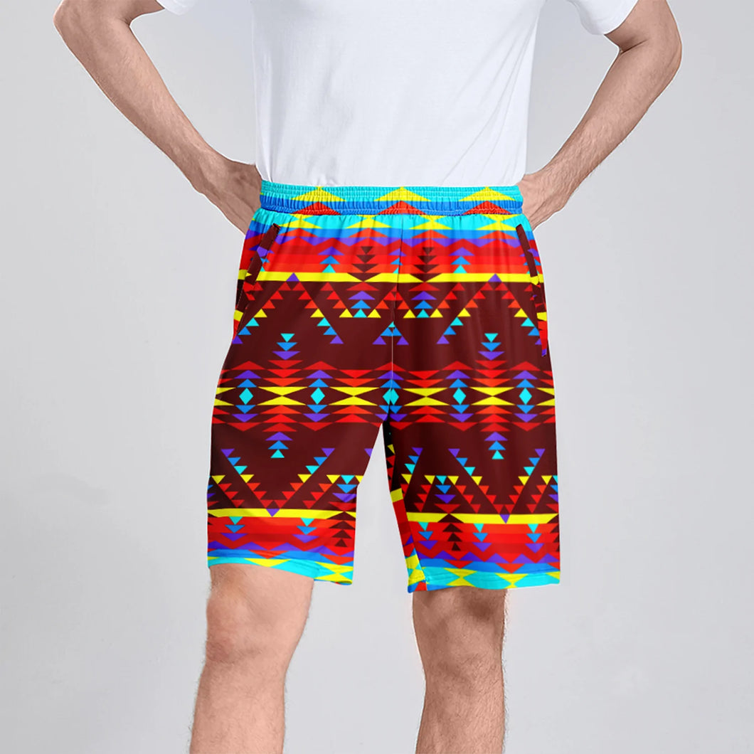 Visions of Lasting Peace Athletic Shorts with Pockets