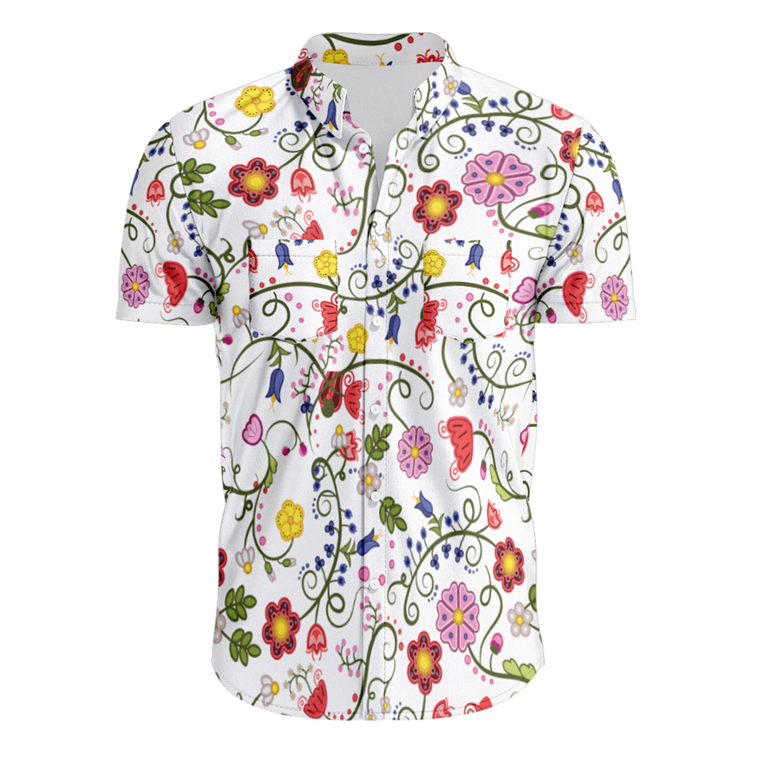 Nipin Blossom Hawaiian-Style Button Up Shirt