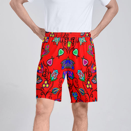 Indigenous Paisley Dahlia Athletic Shorts with Pockets