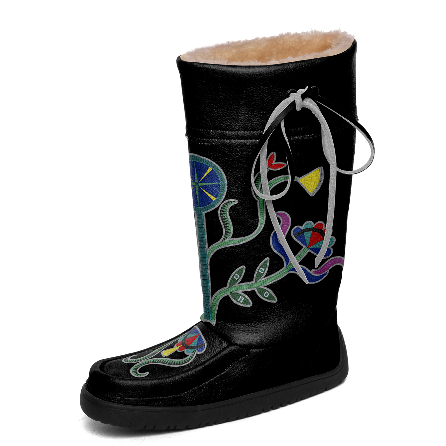 Quill With the Ancestors Black Real Leather MocLux