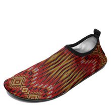 Load image into Gallery viewer, Fire Feather Red Kid&#39;s Sockamoccs Slip On Shoes
