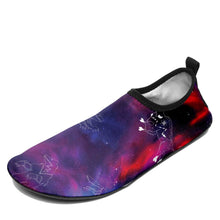 Load image into Gallery viewer, Animal Ancestors 3 Blue Pink Swirl Kid&#39;s Sockamoccs Slip On Shoes
