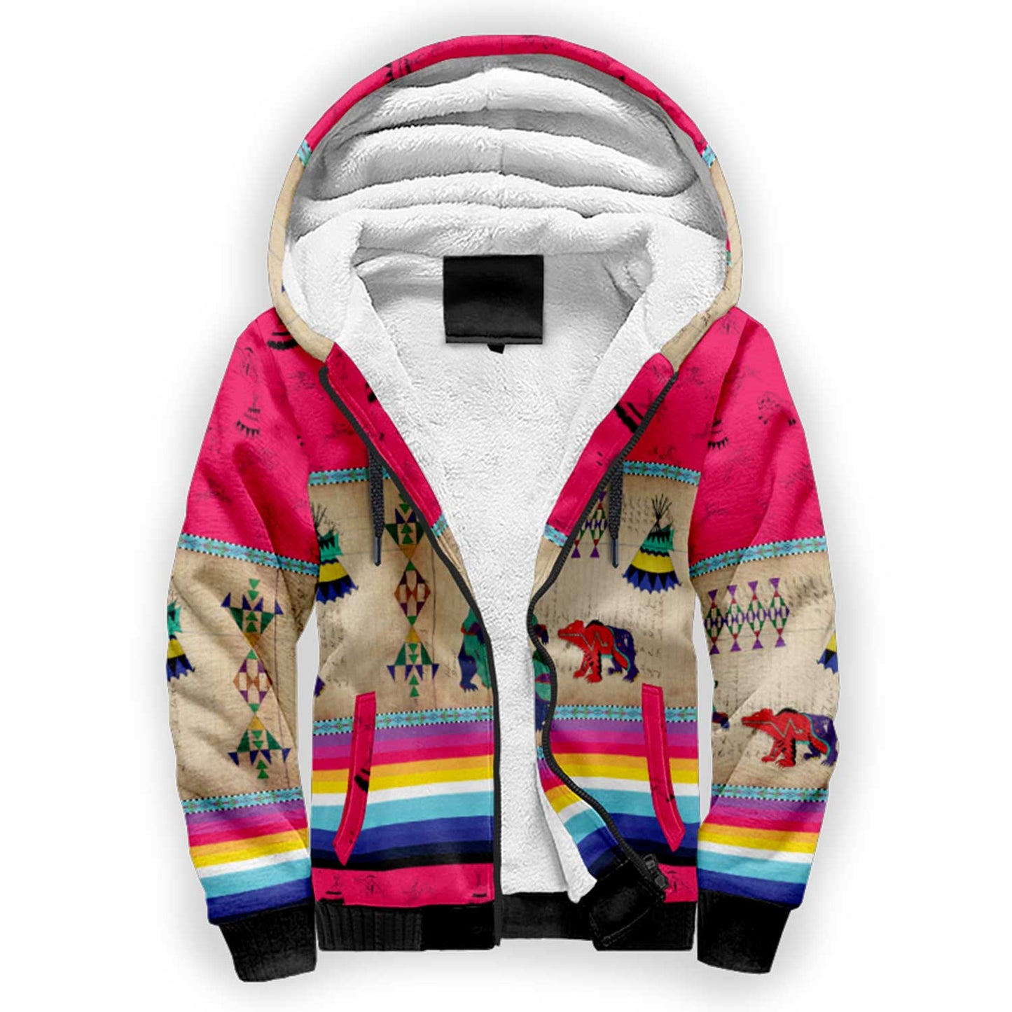 Bear Ledger Berry Sherpa Hoodie
