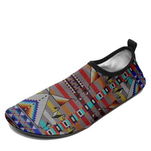 Load image into Gallery viewer, Medicine Blessing Grey Kid&#39;s Sockamoccs Slip On Shoes
