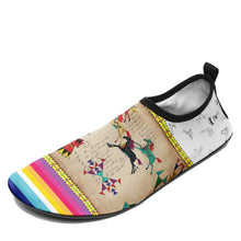 Load image into Gallery viewer, Horses Running White Clay Kid&#39;s Sockamoccs Slip On Shoes
