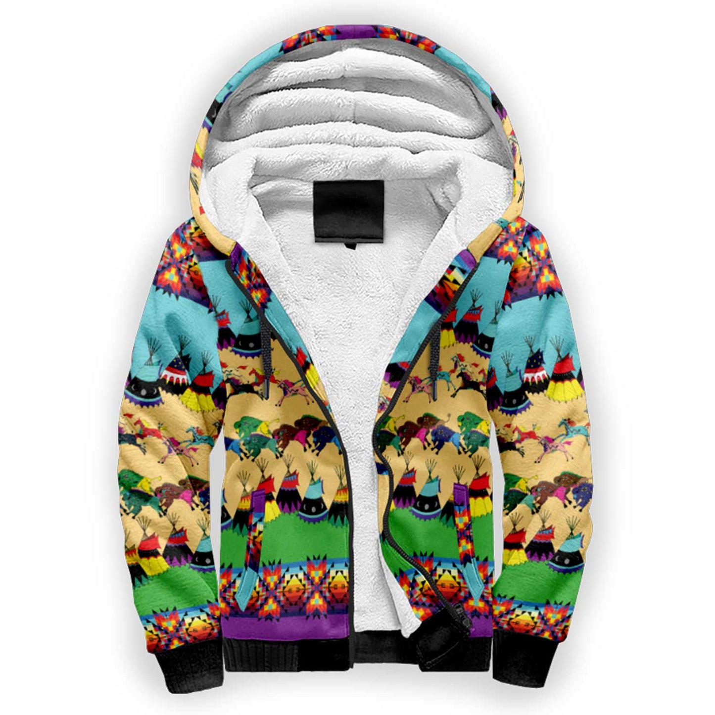 Prairie Bison Sherpa Hoodie