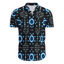 Load image into Gallery viewer, Rising Star Wolf Moon Hawaiian-Style Button Up Shirt
