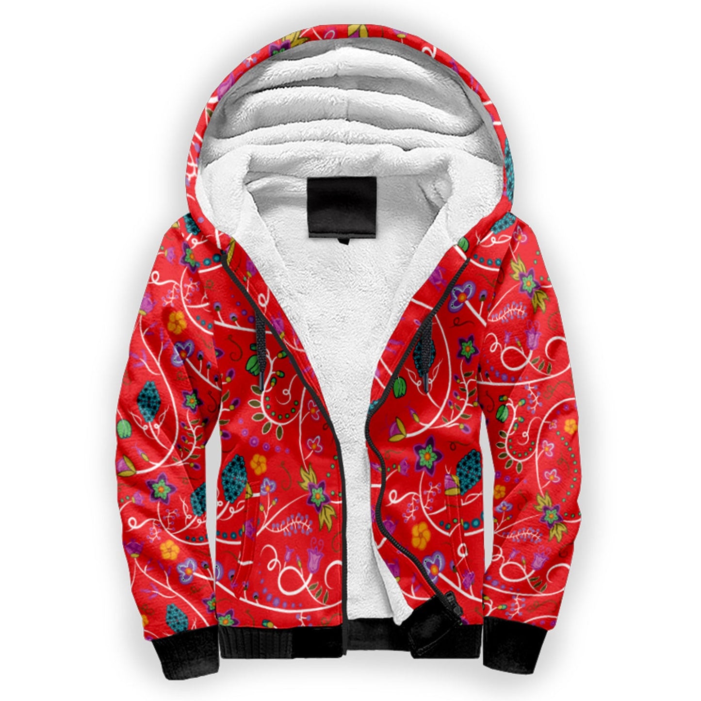 Fresh Fleur Fire Sherpa Hoodie