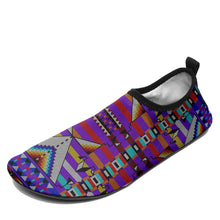 Load image into Gallery viewer, Medicine Blessing Purple Kid&#39;s Sockamoccs Slip On Shoes
