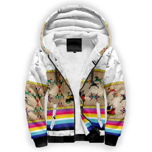 Load image into Gallery viewer, Horses Running White Clay Sherpa Hoodie
