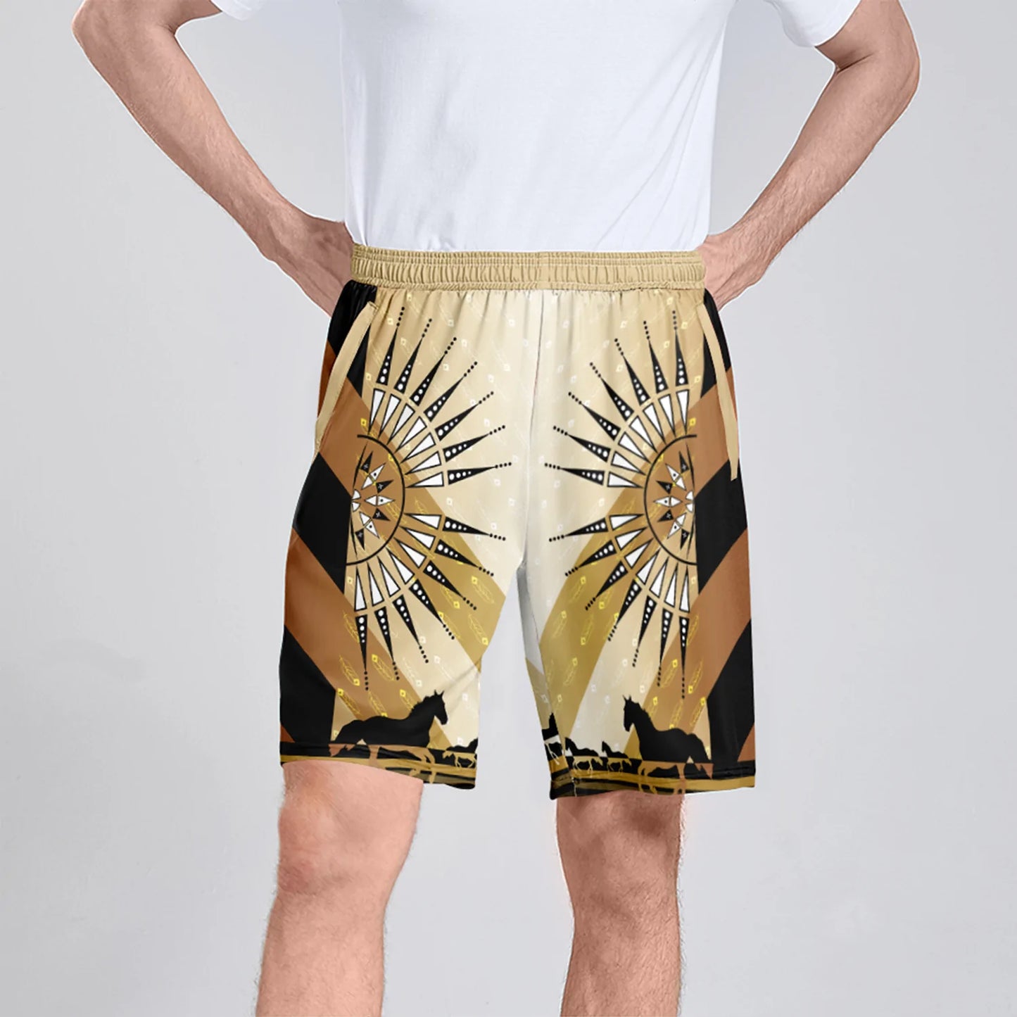 Stallion Skyline Athletic Shorts with Pockets