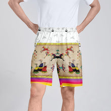 Load image into Gallery viewer, Horses Running White Clay Athletic Shorts with Pockets
