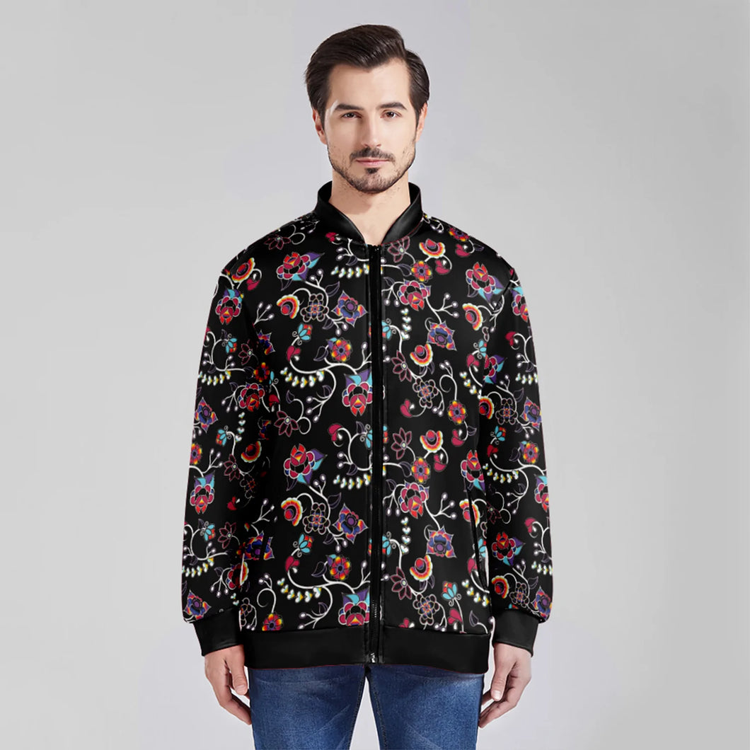 Floral Danseur Youth Zippered Collared Lightweight Jacket