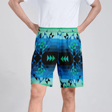 Load image into Gallery viewer, Green Star Athletic Shorts with Pockets
