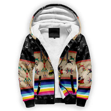 Load image into Gallery viewer, Horses Running Black Sky Sherpa Hoodie
