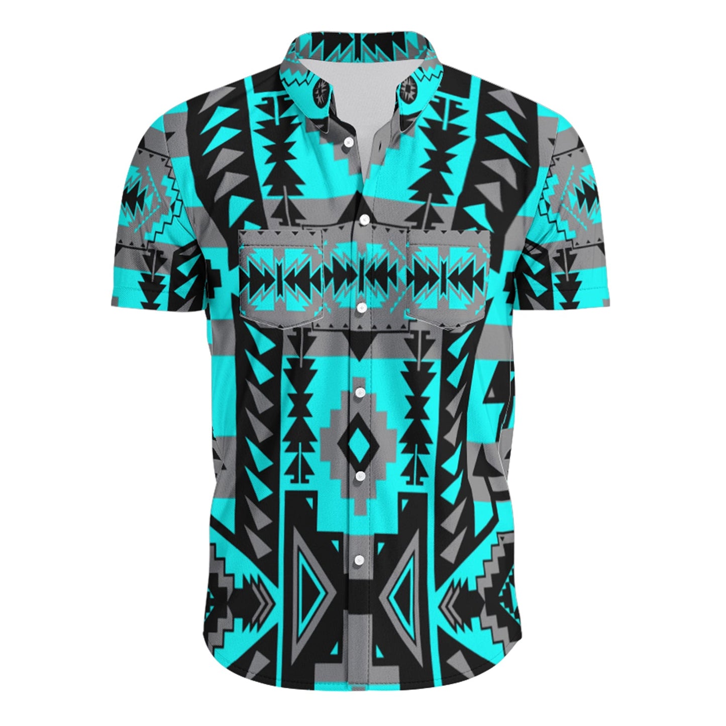 Chiefs Mountain Sky Short Sleeve Button Up